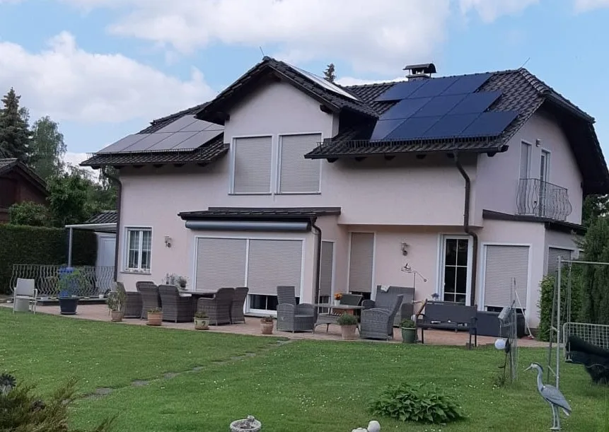 Photovoltaikanlage auf einem Wohnhaus in Bad Belzig