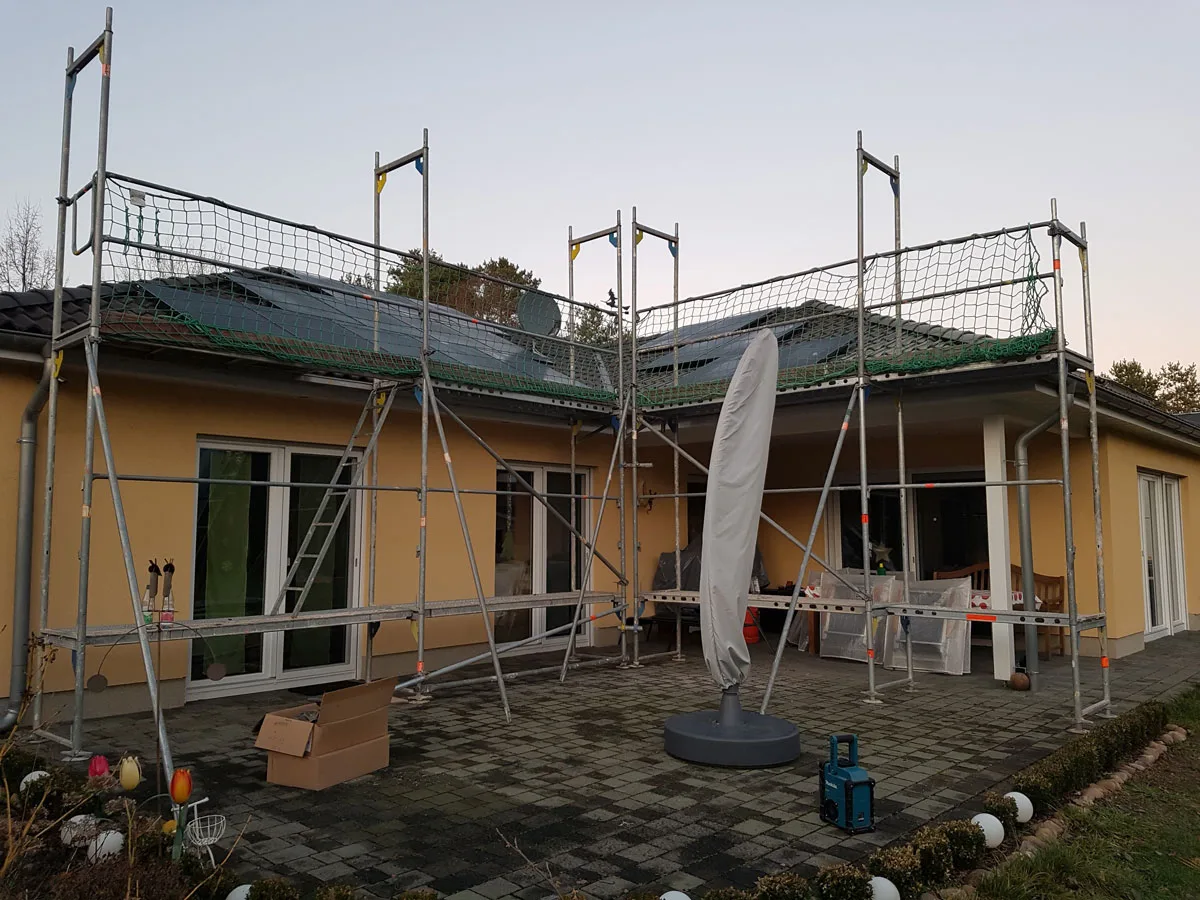 Photovoltaikanlage auf einem Einfamilienhaus in Fichtenwalde