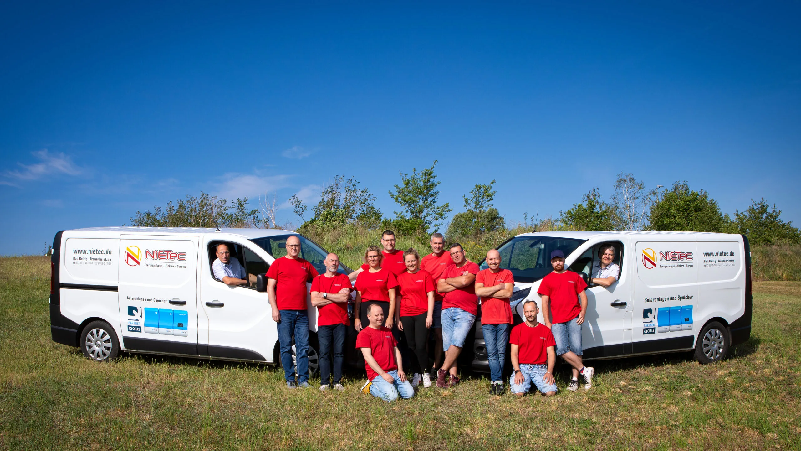 Team der NiETec GmbH am Standort in Bad Belzig